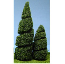Dollhouse Miniature Tree Spiral 4In 2Pc